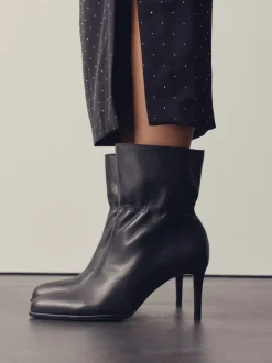 Next Cuir noir - Bottines Forever Comfort® froncées Hot