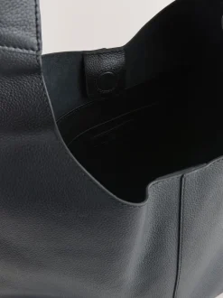 Next Cuir noir - Sac à bandoulière ample Online
