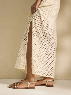 Next Cuir or rose - String tressé à entredoigt Online