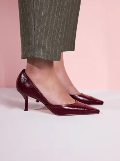Next Cuir rouge bourgogne - Tabitha Simmons x Mary Grace talons en cuir à bout pointu Online