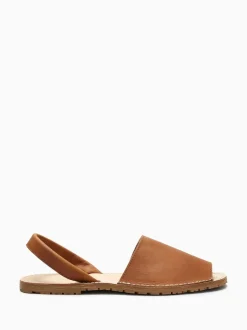 Next Cuir Tan - Sandales en cuir Beach Best