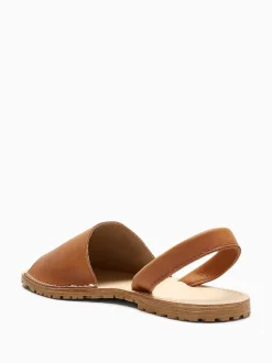 Next Cuir Tan - Sandales en cuir Beach Best