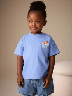 Next Cupcake bleu - T-shirt brodé à manches courtes (3mois à7ans) Online