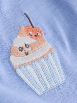 Next Cupcake bleu - T-shirt brodé à manches courtes (3mois à7ans) Online
