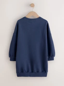 Next - Robe-chaussette (3-16ans) Cœur à sequins bleu marine