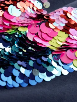 Next - Robe-chaussette (3-16ans) Cœur à sequins bleu marine