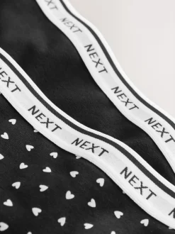 Next Cœur noir/rouge - Culotte pour règles abondantes 2 Pack Échancrure haute New
