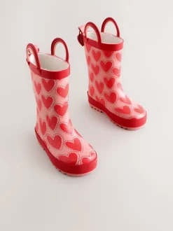 Next - Gérer Wellies Cœur rose/rouge
