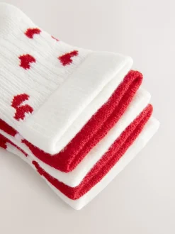 Next - Lot de 5 chaussettes pour bébé (0mois-2ans) Cœur rouge Outlet
