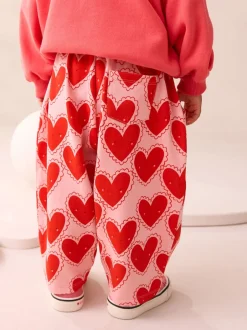 Next - Pantalons Coupe ballon texturés (3mths-7yrs) Cœur rouge New