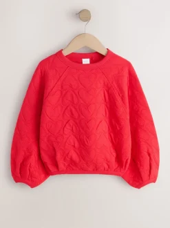 Next Cœur rouge - Sweat-shirt matelassé (3-16ans) Discount
