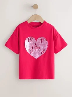 Next Cœur rouge - T-shirt à sequins (3-16 ans) Outlet
