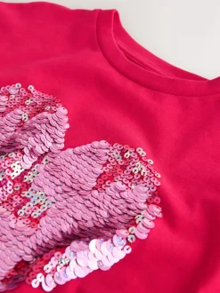 Next Cœur rouge - T-shirt à sequins (3-16 ans) Outlet