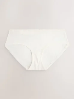 Next - Lot de 4 culottes en coton et dentelle Cœur rouge/vert à carreaux Sale
