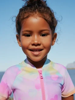 Next - Maillot de bain Sunsafe (3mths-10yrs) Cœurs arc-en-ciel ombrés