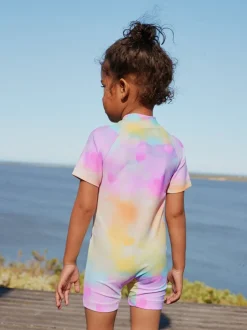 Next - Maillot de bain Sunsafe (3mths-10yrs) Cœurs arc-en-ciel ombrés