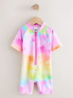 Next - Maillot de bain Sunsafe (3mths-10yrs) Cœurs arc-en-ciel ombrés