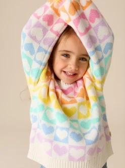 Little Bird by Jools Oliver Cœurs arc-en-ciel pastel - pull color block en maille Best