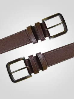 D555 ARCHIE Ceintures de jean en cuir à boucle antique 3.9cm Largeur Sale