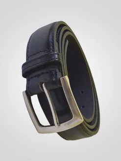 D555 LEWIS Ceinture de pantalon en cuir à boucle carrée 2.9cm Largeur Sale