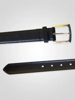 D555 LEWIS Ceinture de pantalon en cuir à boucle carrée 2.9cm Largeur Sale