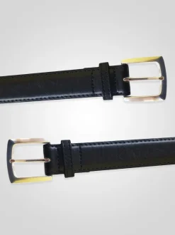 D555 LEWIS Ceinture de pantalon en cuir à boucle carrée 2.9cm Largeur Sale