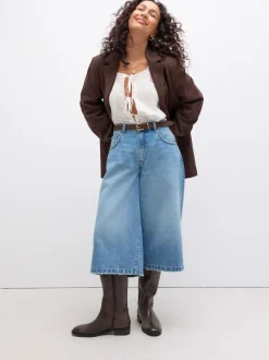 Next Daim marron chocolat - Ceinture mi-longue N. Premium Made In Italy Sale