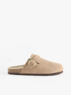 Next Daim neutre - sabots en cuir avec semelle plantaire Hot