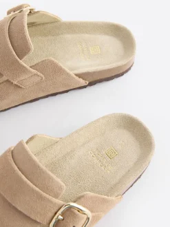 Next Daim neutre - sabots en cuir avec semelle plantaire Hot