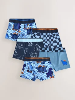 Next Damier Dino - Lot de 5 boxers Junior Personnage (1.5-16ans) New