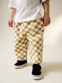 Next - Pantalon large à enfiler (3mois-7ans) Damier jaune/blanc Hot
