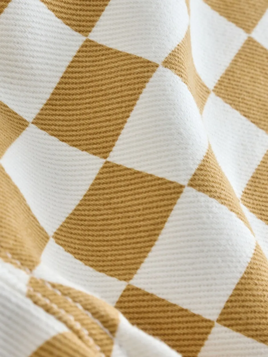 Next - Pantalon large à enfiler (3mois-7ans) Damier jaune/blanc Hot