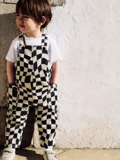 Next Damier noir/écru - Salopette (3mths-7yrs) Discount