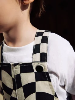 Next Damier noir/écru - Salopette (3mths-7yrs) Discount