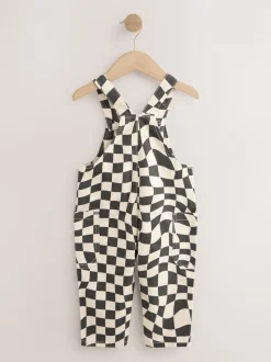 Next Damier noir/écru - Salopette (3mths-7yrs) Discount