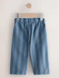 Next Damier/rayures bleues - Lot de 2 pantalons larges à enfiler (3mois7ans) Discount
