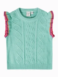 Frugi Débardeur Ray bleu à volants Sale