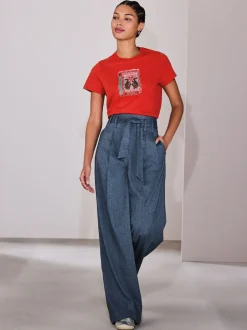 Next Denim - Pantalons ultra-larges ceinturés Online