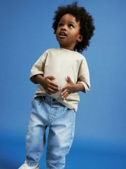 Next Denim bleu clair - Jeans à plis (3mths-7yrs) New