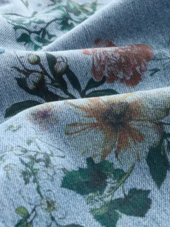 Next - Jeans à jambe large (3-16ans) Denim Bleu Fleuri Imprimé mi-haut Hot