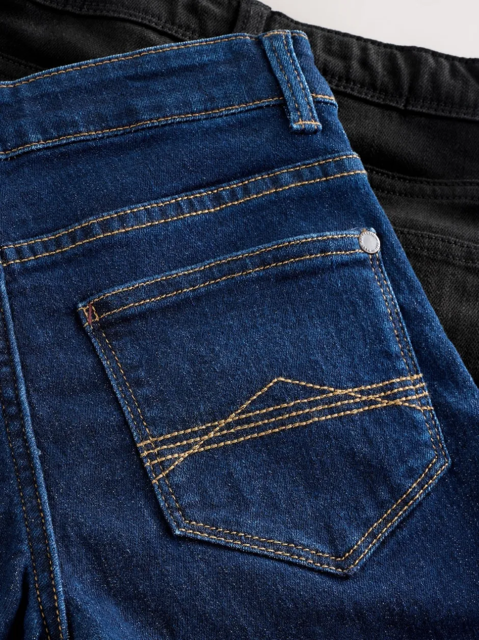 Next Denim bleu foncé/noir - Jean extensible, lot de 2 (3-17ans) Discount
