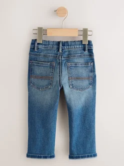 Next Denim bleu milieu/noir - 2 lot de Jean Coupe classique Extensible Confort (3mois -7ans) New