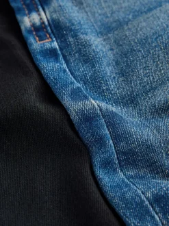 Next Denim bleu milieu/noir - 2 lot de Jean Coupe classique Extensible Confort (3mois -7ans) New