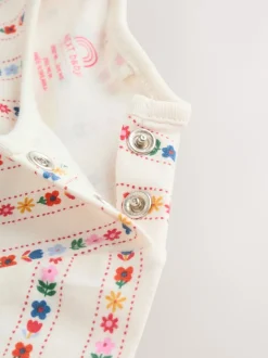 Next Denim brodé - Ensemble Salopettes et Body Manches longues 2 Pieces (0mois-3ans) Outlet