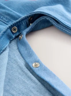 Next Denim brodé - Ensemble Salopettes et Body Manches longues 2 Pieces (0mois-3ans) Outlet