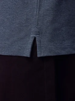 Next - Ajustement régulier - Polo Manches courtes Pique Denim chiné Online