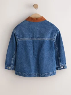 Next Denim Mid Blue - Veste à col en velours côtelé (3-16ans) Outlet