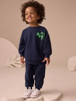 Next Digger bleu marine - Ensemble sweat et Joggings imprimé à Col rond (3mois-7ans) Outlet