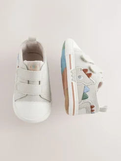 Next Dino gris - Baskets BÉBÉ à Fermeture par contact (0-2mois) Hot