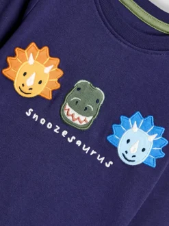 Jojo Maman Bébé Dinosaure de marine personnage - Lot de 2 pyjamas Mix And Match Clearance